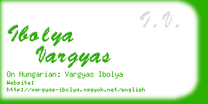 ibolya vargyas business card